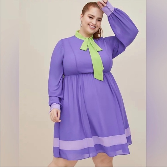 TORRID SCOOBY DOO DAPHNE HALLOWEEN COSTUME COSPLAY DRESS - PLUS SIZE 2X 18/20 - Picture 6 of 6